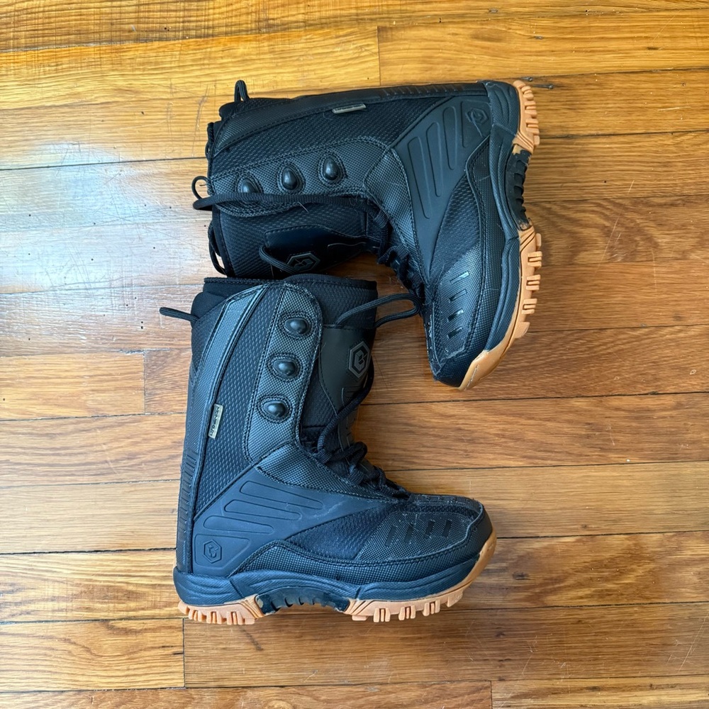 Kids Black & Tan Snow Boots - Waterproof Winter Boot